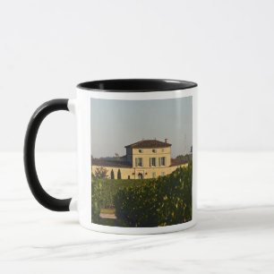 Taza Castillo francés Lafleur Petrus y viñedo, en