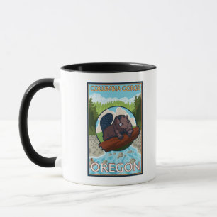 Taza Castor y río - garganta de Columbia, Oregon