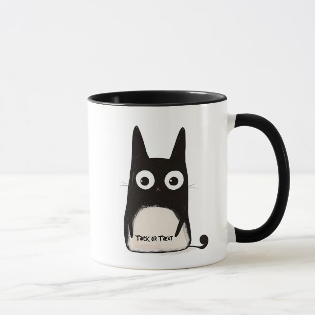 Taza Cat and Halloween, personalized (Derecha)