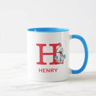 Taza Cat en el Gorra, Thing One Name y Monograma H