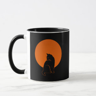 TAZA CAT EN LA LUZ DE LA LUNA