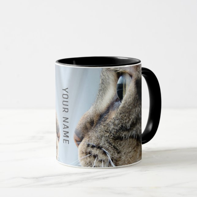 Taza Cat Face Profile Picture Photo (Anverso derecho)
