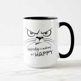 Taza Cat Grumpy NADIE ME ESTÁ HACIENDO FELIZ
