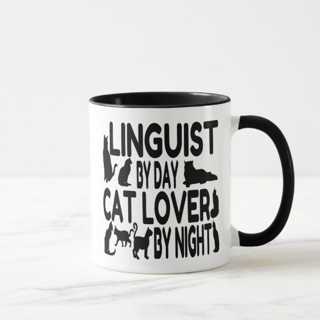 Taza Cat Lover Linguist (Derecha)