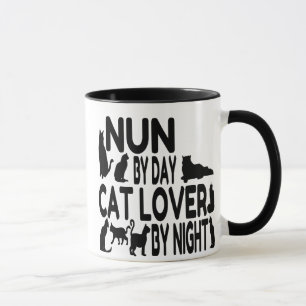 Taza Cat Lover Nun