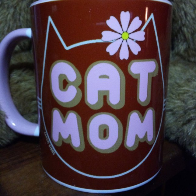 Taza CAT MOM con flor rosa (Subido por el creador)