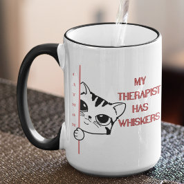 Taza Cat Mom My terapeuta hahs whiskys