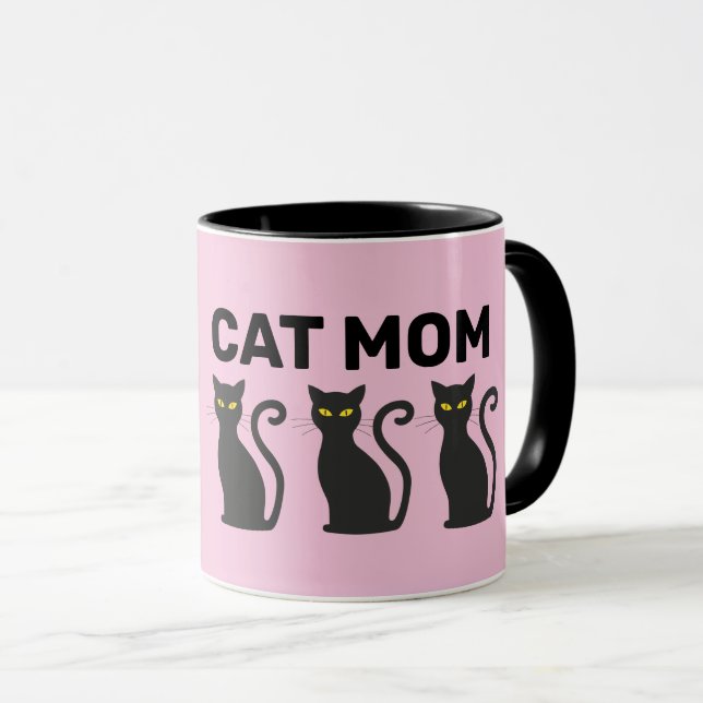 TAZA CAT MOM PINK COFFEE MUGS (Anverso derecho)