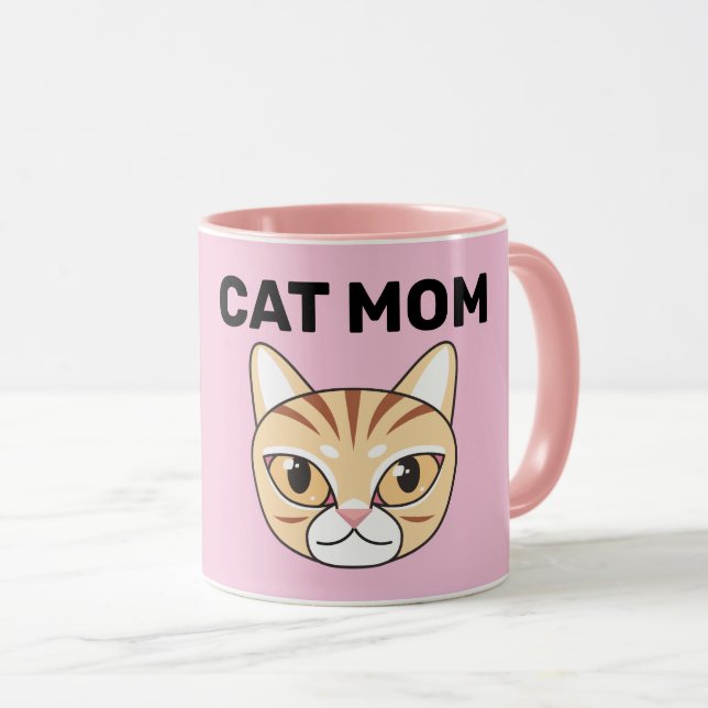TAZA CAT MOM PINK COFFEE MUGS (Anverso derecho)