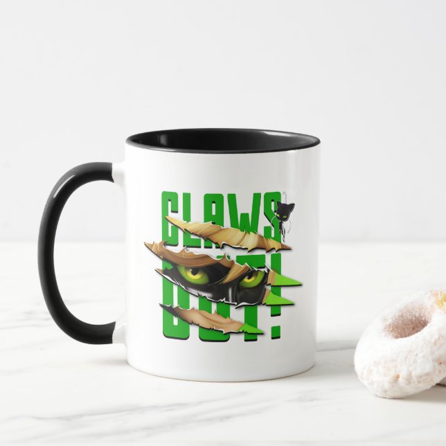 Taza Cat Noir & Plagg | Clawout (Con donut)