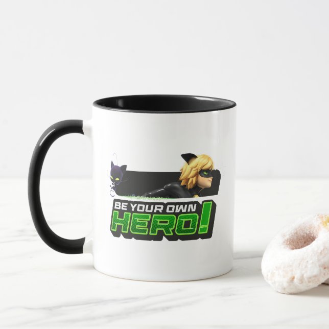 Taza Cat Noir | Ser su propio héroe (Con donut)