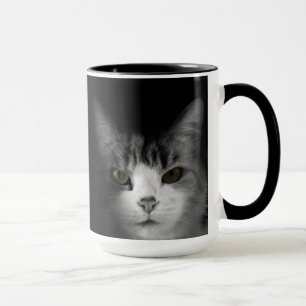 Taza Cat on Black Mug