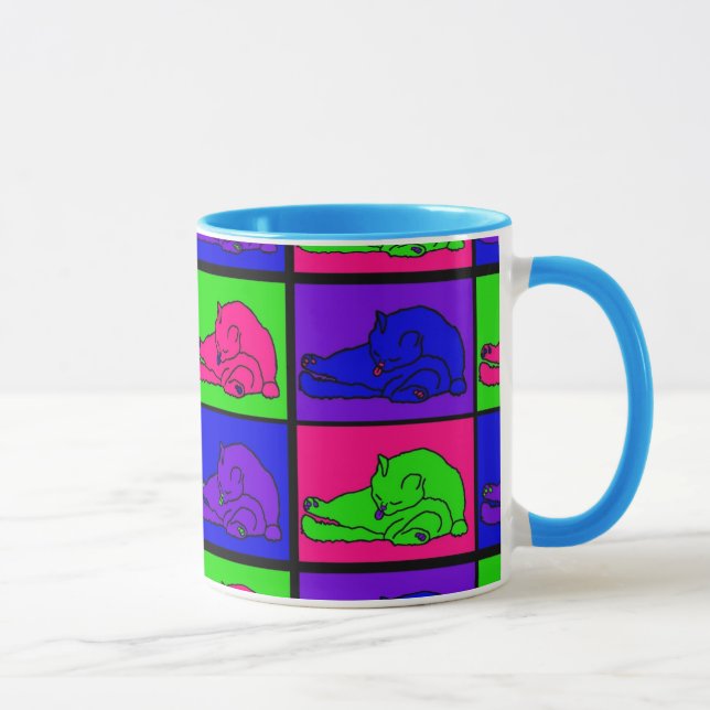 TAZA CAT QUE LAME ARTE POP DEL EXTREMO (Derecha)