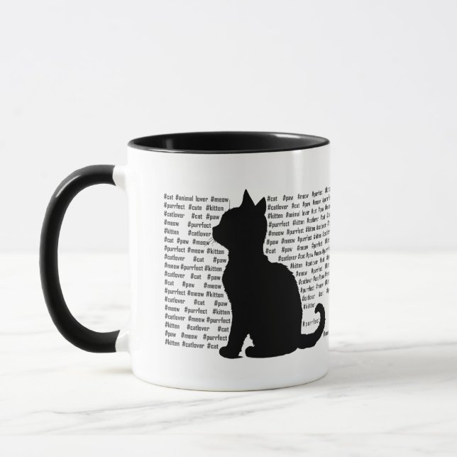 Taza Cat Silhouette - purrfect design for cat lovers (Izquierda)