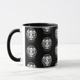 Taza Cat Taurus Zodiac Black Mug
