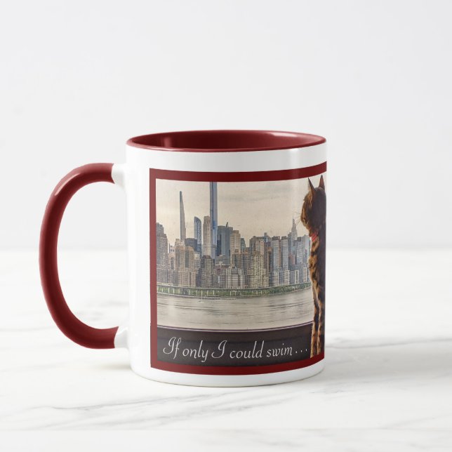 TAZA CAT THOUGHTS NYC SKYLINE COFFEE MUG (Izquierda)