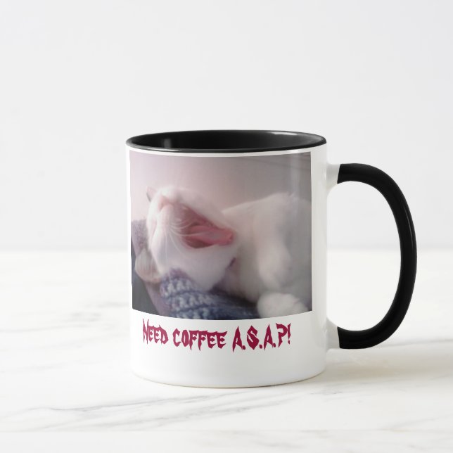 Taza Cat Yawning (Derecha)