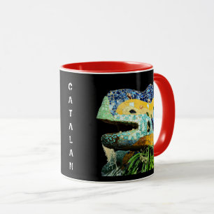 Taza Catalán - Barcelona, Gaudí - Lizard, España