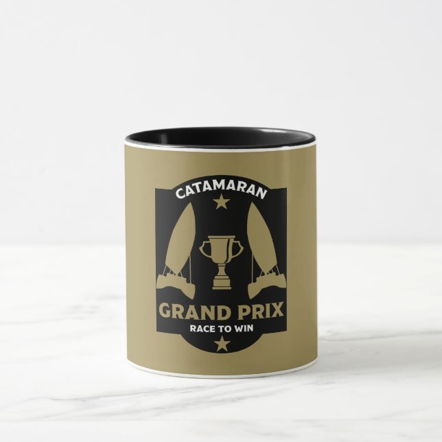 Taza Catamaran Hydrofoil Sailboat Carreras (Centro)