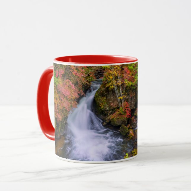 Taza Cataratas | Cascadas de grifo Nikko Japón Caída (Anverso izquierdo)