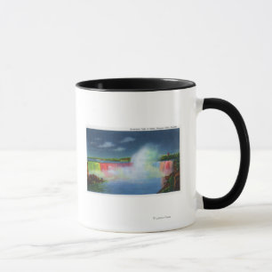 Taza Cataratas de herradura iluminadas en la noche nº 2