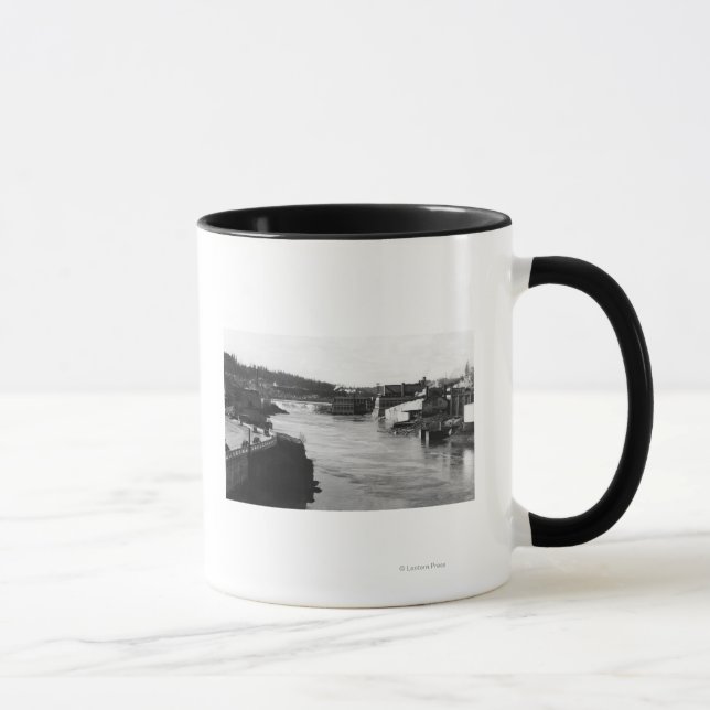 Taza Cataratas de Willamette y la ciudad de Oregon (Derecha)