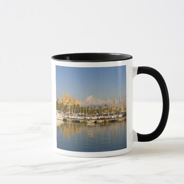 Taza Catedral y puerto deportivo, Palma, Mallorca, Espa (Derecha)