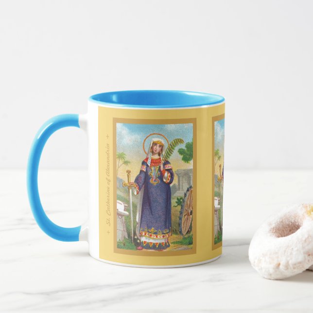 Taza Caterina de Alejandría con vestimenta egipcia (Con donut)