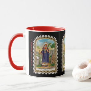 Taza Caterina de Alejandría con vestimenta egipcia