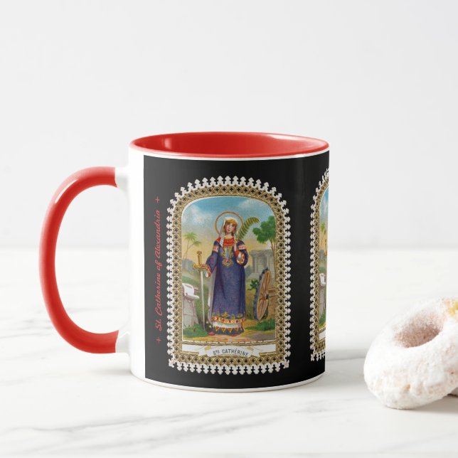Taza Caterina de Alejandría con vestimenta egipcia (Con donut)