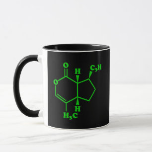 Taza Catnip Nepetalactona Fórmula Química Molecular