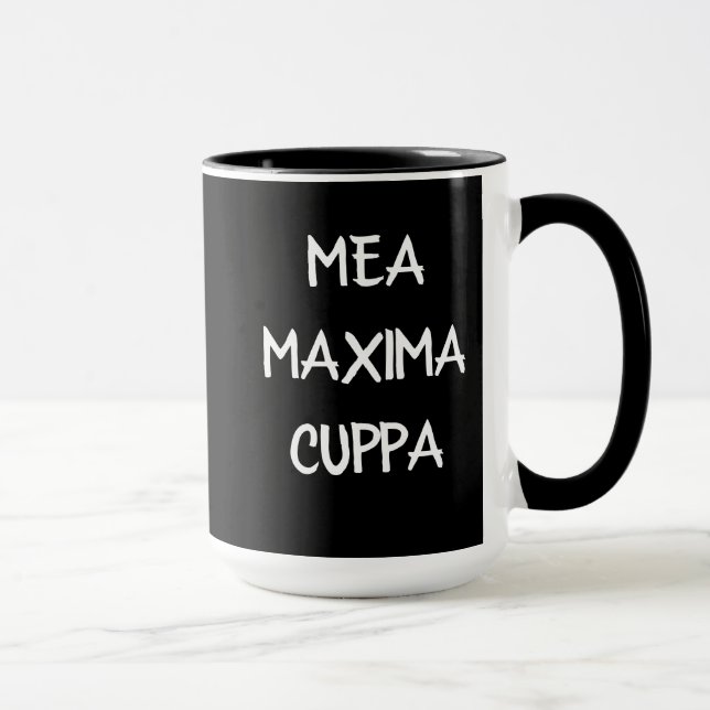 Taza Católico latino chistoso Mea Cuppa (Derecha)