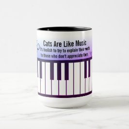 Taza Cats Are Like Music, Piano Keyboard, Staff, Cats P