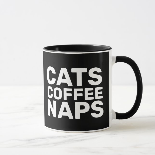 TAZA CATS COFFEE NAPS CAT MUGS (Derecha)