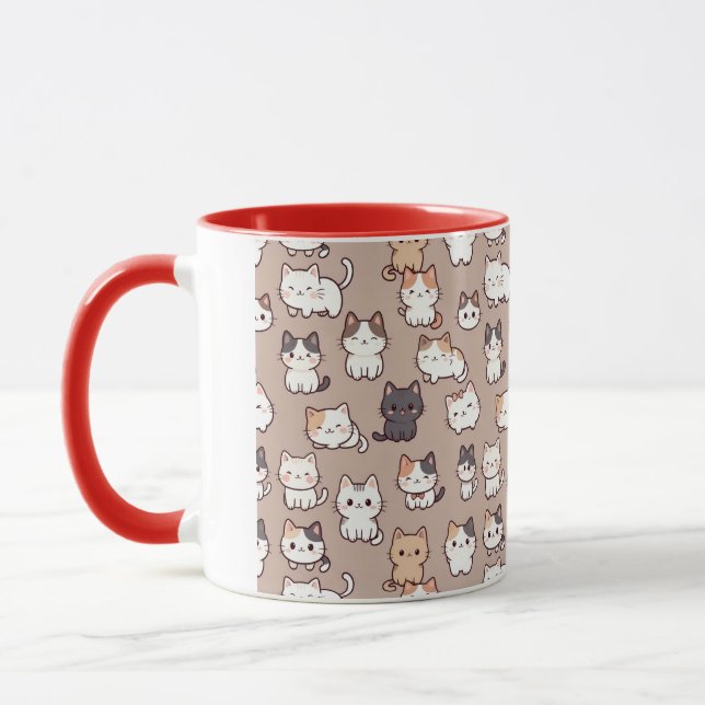 Taza Cats Photo pattern, Mug (Izquierda)