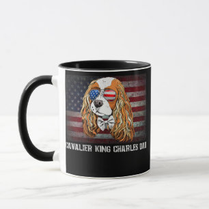 Taza Cavalier King Charles Dad American Dog Bandera de