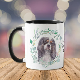 Taza Cavalier King Charles Spaniel Wreath Coffee Mug