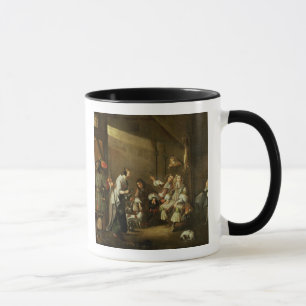 Taza Cavaliers y compañeros Carousing en un granero