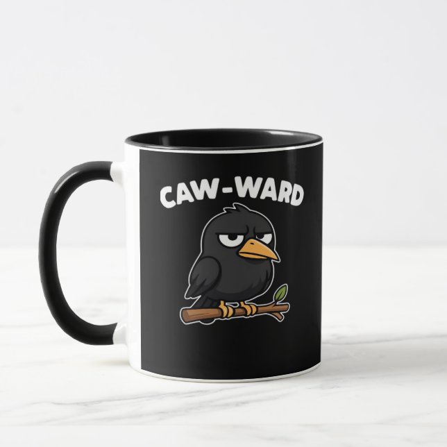 Taza Caw-Ward Funny Quote (Izquierda)