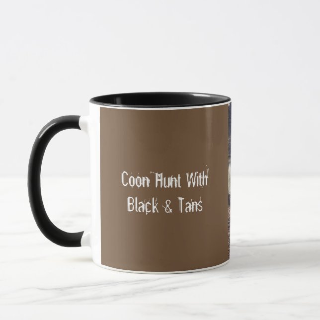 Taza Caza de monedas con negro y tanques (Izquierda)