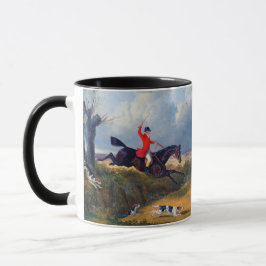 Taza Caza del zorro salvando una zanja John Herring