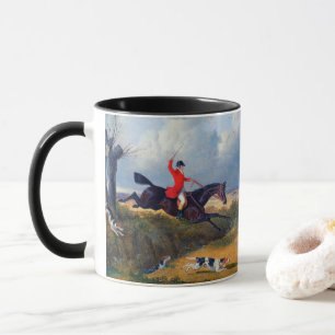 Taza Caza del zorro salvando una zanja John Herring