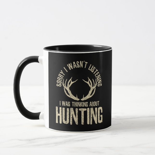 Taza Caza divertida cita que dice venado venado venado  (Izquierda)