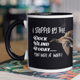 Taza Caza graciosa de pato ciega cita de Mallard