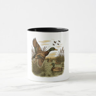Taza Caza-Retro-Vuelo-Pato-Real