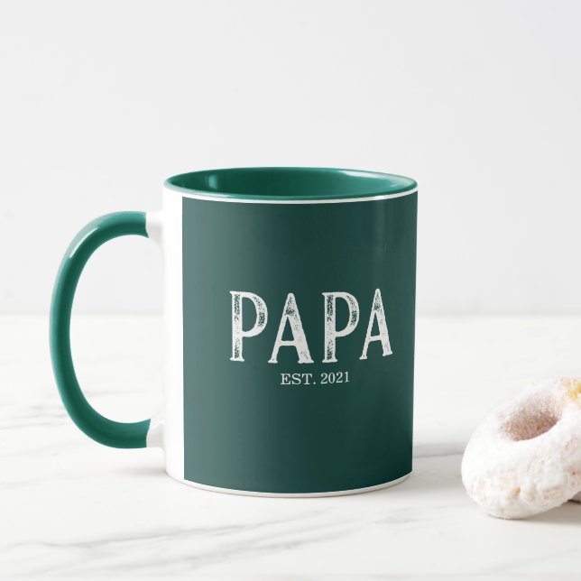 Taza Caza Verde Año de Establecimiento de Papa (Con donut)