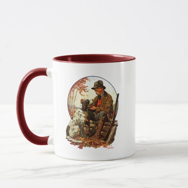 Taza Cazador y perro de aguas (Izquierda)