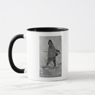Taza Cazadora de focas de Alaska con foto de raquetas d