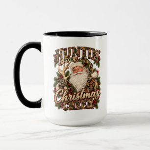 Taza Cazando la alegría de Navidad Camuflaje Santa Caza