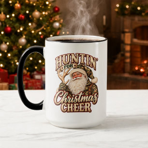 Taza Cazando la alegría de Navidad Camuflaje Santa Caza